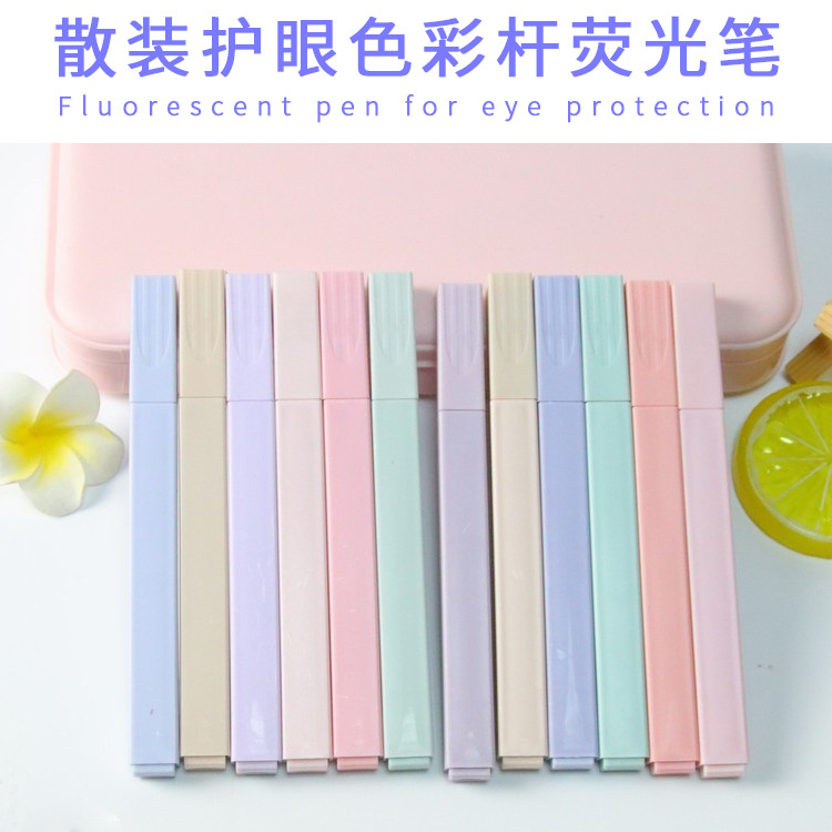 Оптовая цветная ручка для выделения, сладкая соль, 12 цветов, креативная канцелярия, маркер для студентов