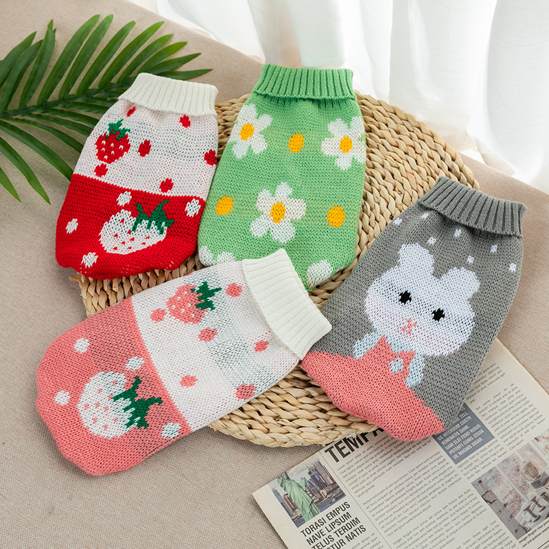 New pet sweater factory direct supply autumn and winter cat dog clothes than bear Corgi wool sweater cross-border