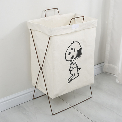 Wrought Iron Storage Basket Bedroom Bathroom Nordic Large Dirty Clothes Basket Household Clothes Toy Foldable Storage Rack