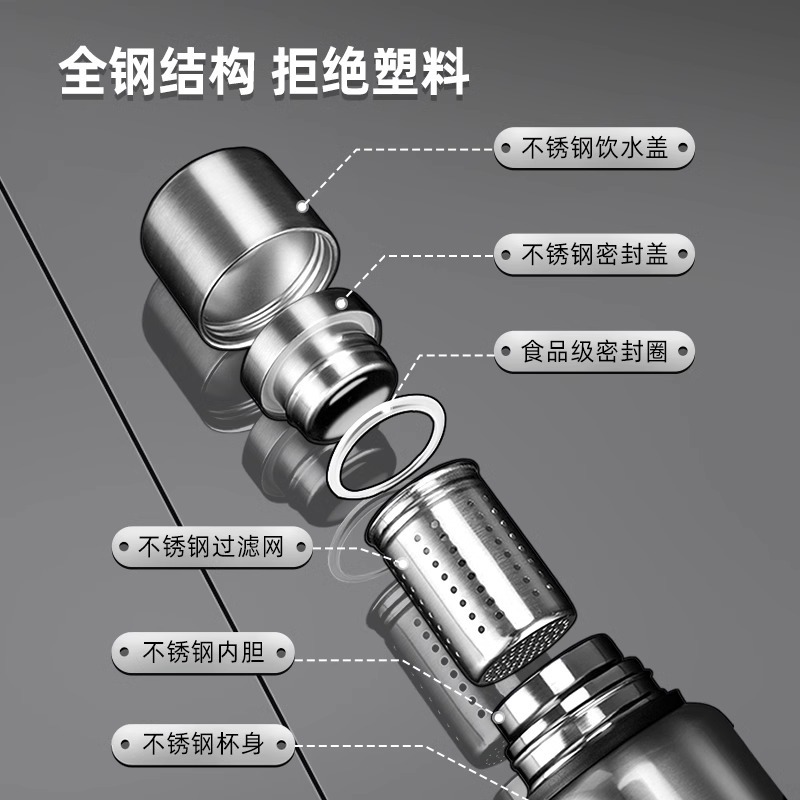 316 stainless steel liner vacuum all-steel thermal Pot Men's outdoor travel mountaineering portable large capacity thermal insulation Cup
