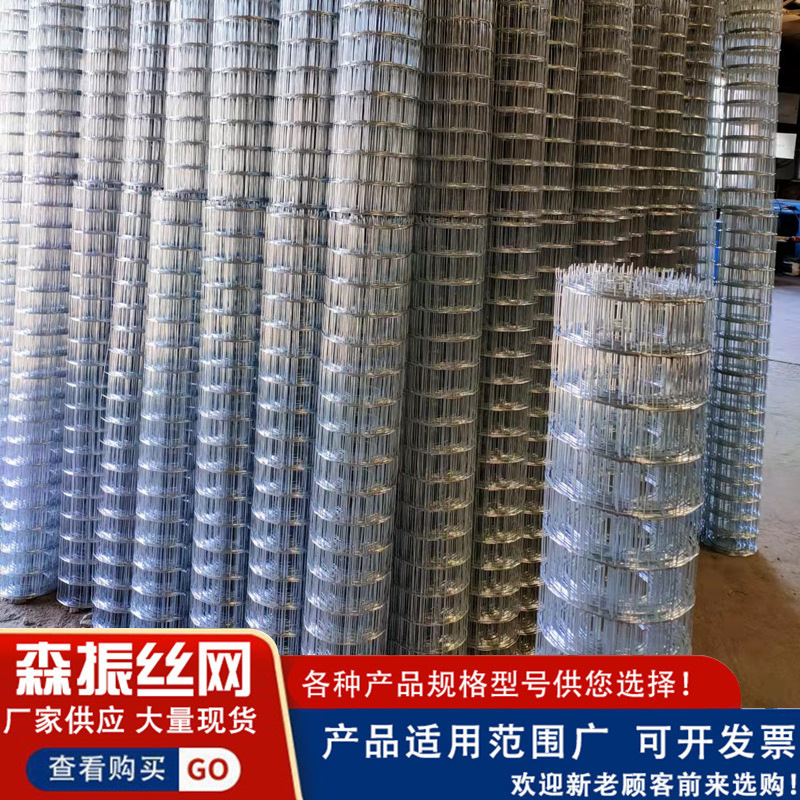 Galvanized Welded Wire Mesh Spot Wholesale Orchard Mountain Forest Enclosure Breeding Net Cowshed Net Exterior Wall Insulation Galvanized Steel Wire Mesh