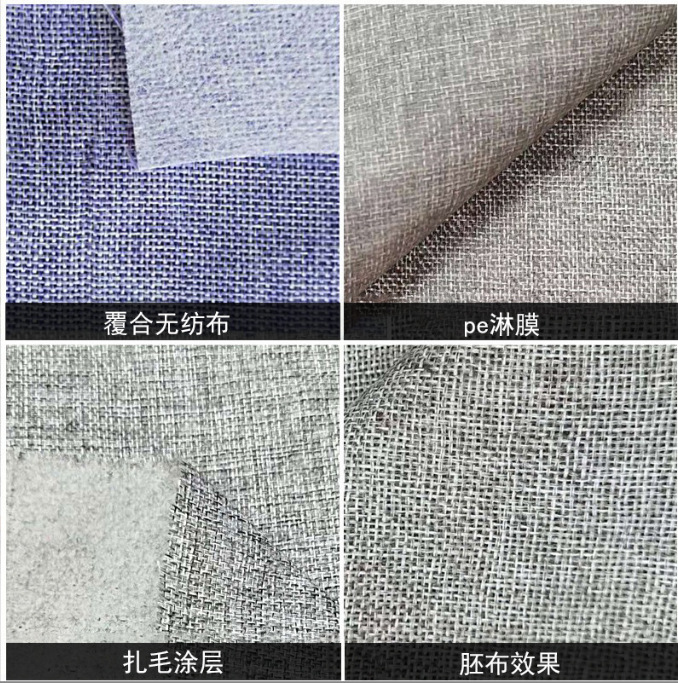 Factory Direct Sales 1200D Imitation Linen Coated Composite Non-Woven Eva Storage Box Crafts Digital Printing Fabric