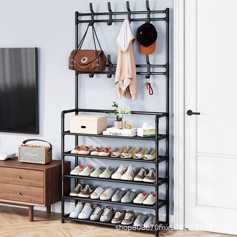 Floor shoes and hats rack wholesale simple coat rack hanger dormitory household dustproof storage shoe rack multi-layer storage rack