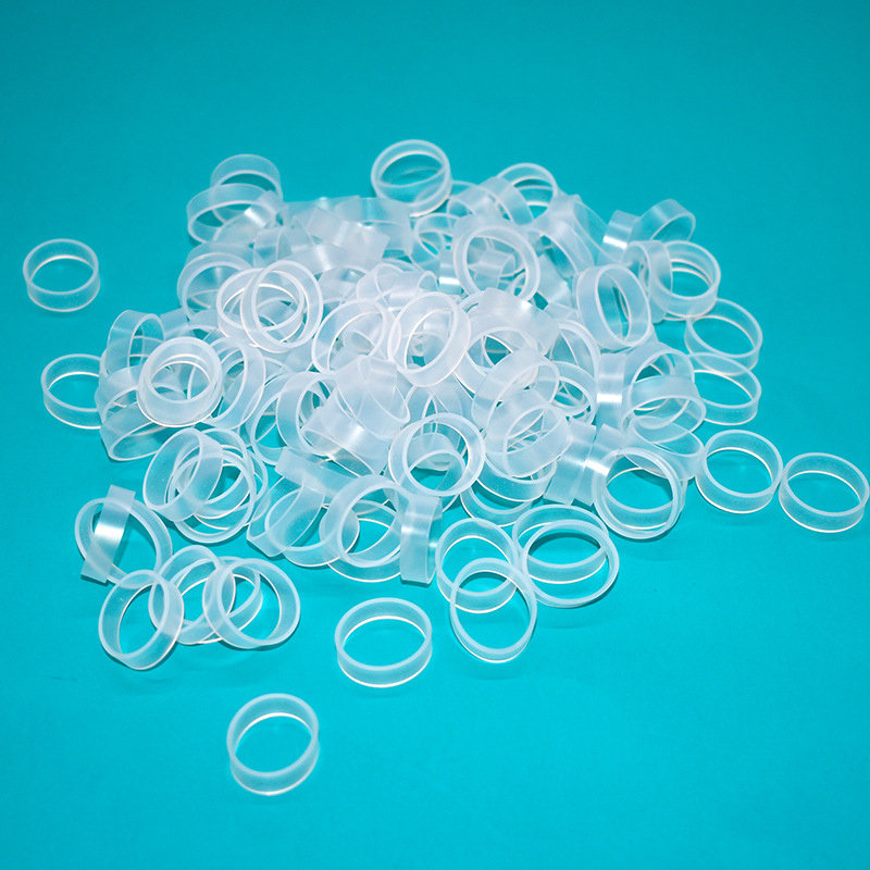 Data Cable Tie Coil Silicone Bundle Coil Rubber Band Food Grade High Temperature Resistant Black and White Transparent Rubber Band Environmentally Friendly and Resistant to Pulling