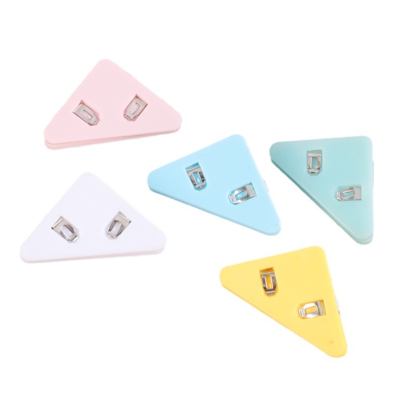 Multifunctional Acrylic Triangle Clip for Stationery, Document Corner Clip to Prevent Curling, Office File, Receipt, Planner Clip