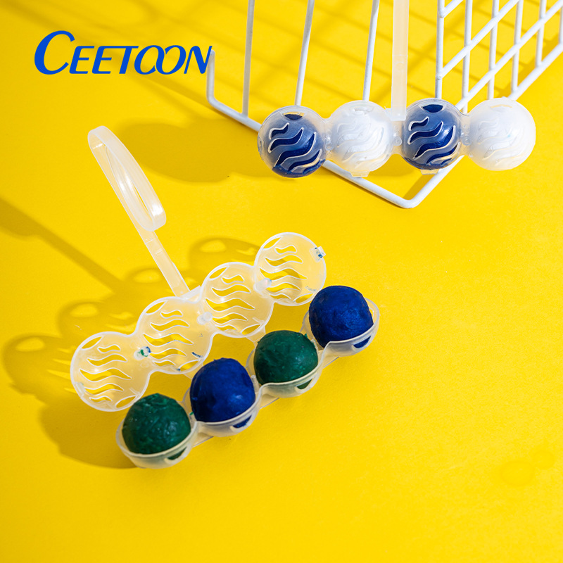 Ceetoon Hanging Toilet Cleaner Ball, Toilet Hanging Basket, Bathroom Toilet Cleaner, Removes Odor, Deodorizes, and Has a Long-Lasting Fragrance