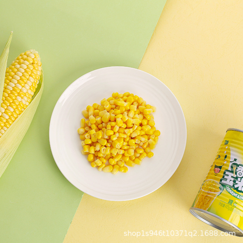 Sweet Corn Kernels Canned Corn Instant Pine Nut Salad Corn Faking Material for Household Commercial Use