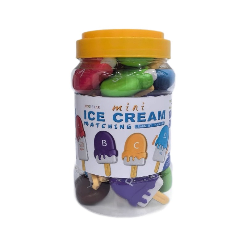 Cross-Border Children's Montessori Educational Ice Cream Digital Graphics Letter Matching Ice Cream Color Words Early Education Toys