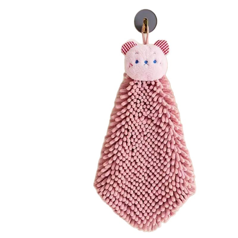 Cute Chenille Kitchen Cleaning Thickened Hanging Towel Absorbent Deodorant Quick-drying Household Internet Celebrant Wipe Handkerchief