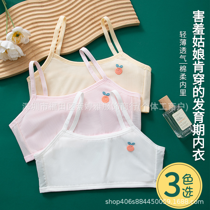 Girls' underwear development period summer thin primary school children 8-10-12-15 years old junior high school students little girl vest bra