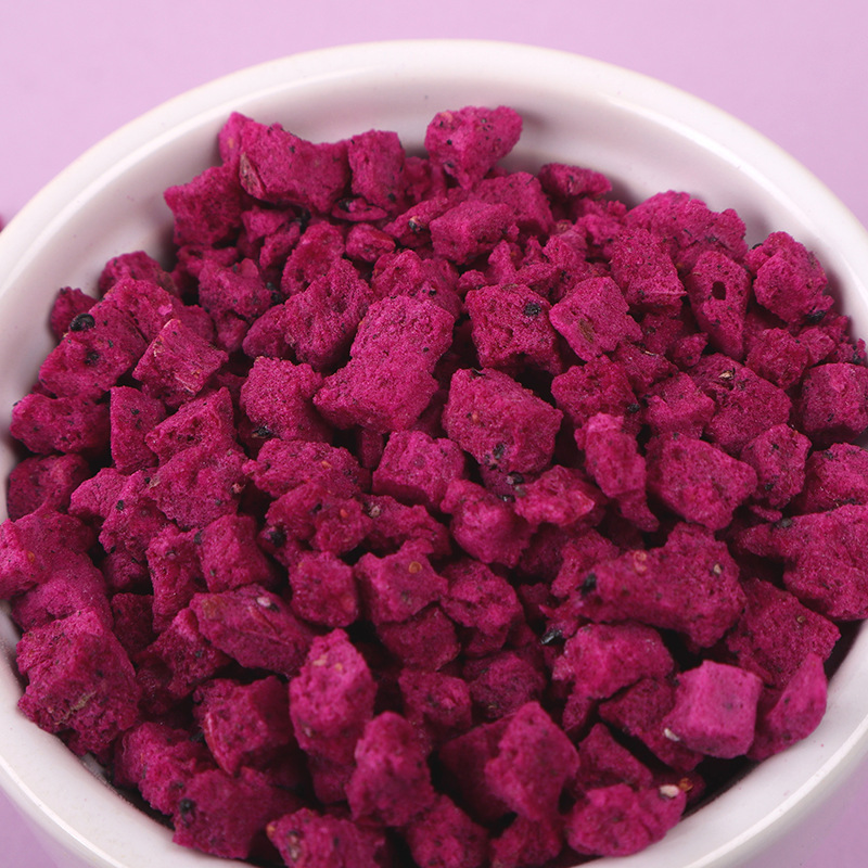 FD freeze-dried pitaya diced manufacturers bulk wholesale pitaya diced baking tea drink snowflake crisp raw materials