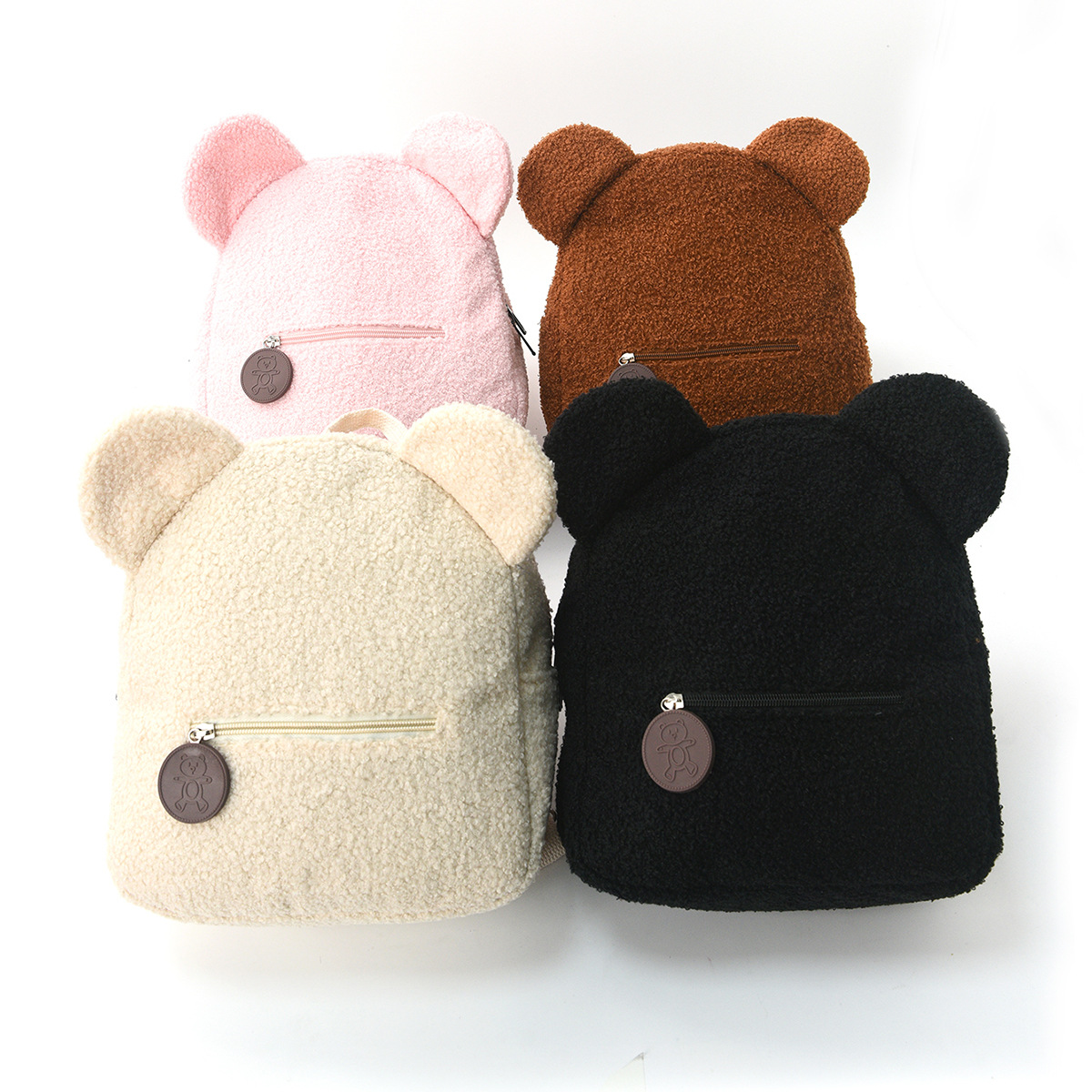 Foreign trade plush backpack 2025 new fashion casual ears bear backpack cartoon children's backpack