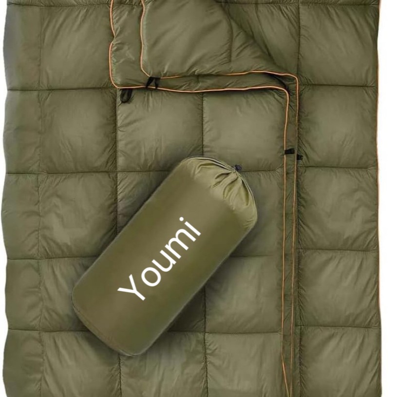 Outdoor Portable down Blanket Multifunctional Shawl Camping Quilt Airplane Blanket Car Camping Blanket Office Nap Quilt