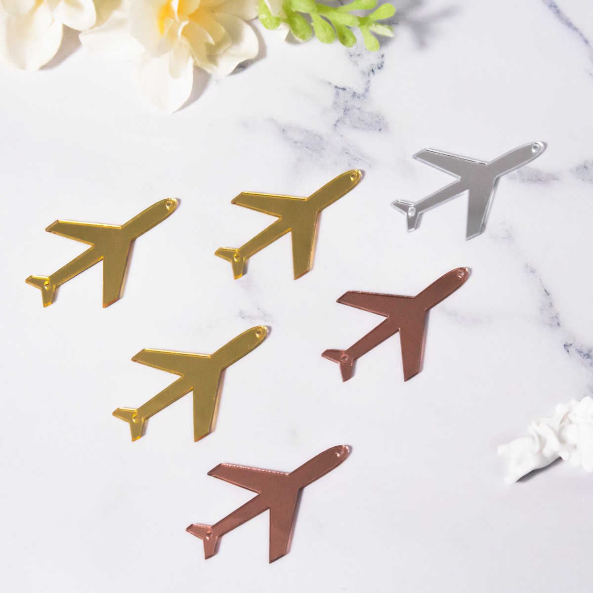 Passport Invitation Mirror Acrylic Aircraft Jewelry Special-Shaped Logo Cutting