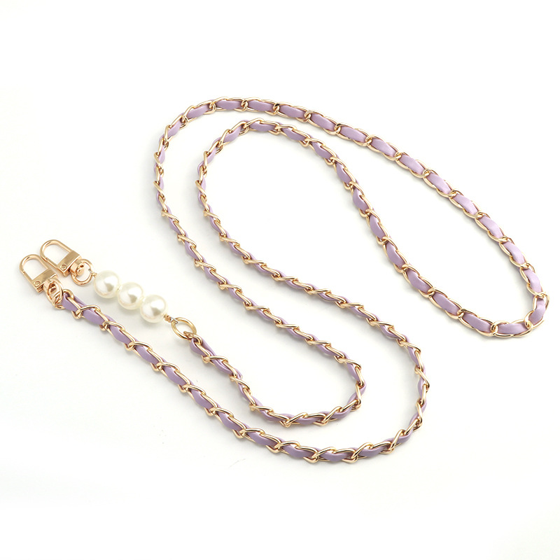 Leather Chain Pearl Bag Chain Underarm Aluminum Chain Decompression Bag Belt Replacement Metal Chain Crossbody Backpack Chain Customization