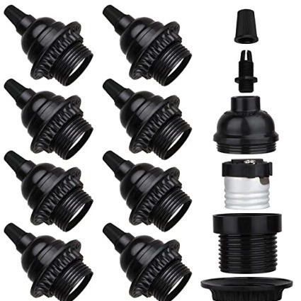 Стандартный E26, бесступенчатый бакелитовый патрон с наружной резьбой, включает сборку и упаковку