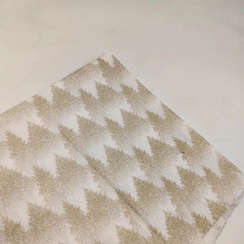 New in stock bronzing cotton printing gold Forest active printing plant printing classic cotton printing Gold printing