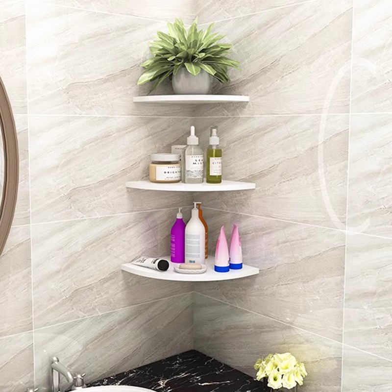 Corner Shelf for Wall Storage, Kitchen Wall Organizer, Wall Corner Triangular Shelf, No-Drill Corner Shelf