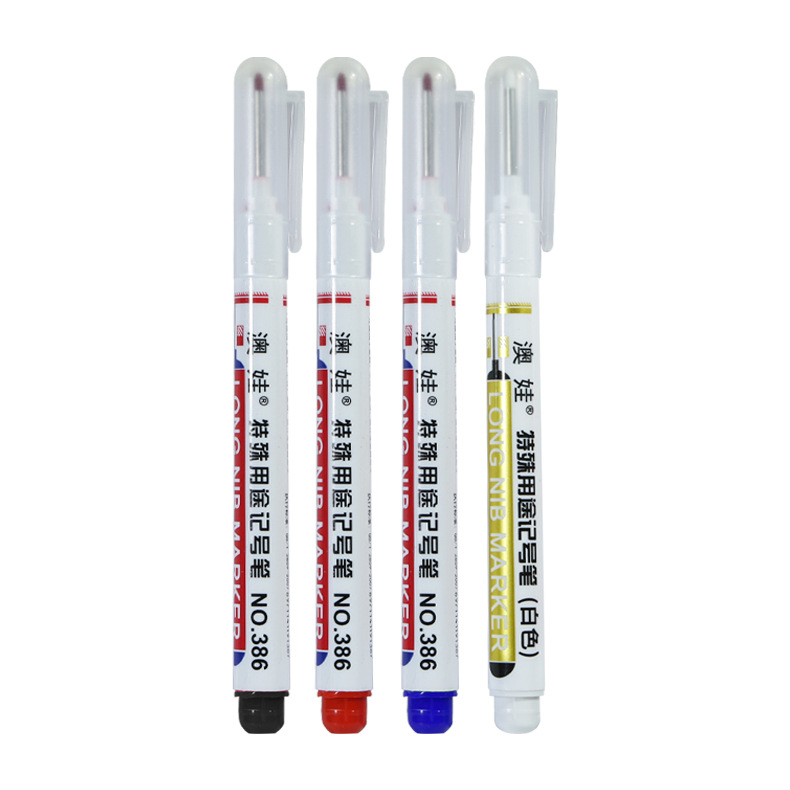 Long Head Mark Pen Deep Hole Waterproof Mark Pen Special Pen Mark Pen Bathroom Woodworking Tile Multi-purpose Oil Pen