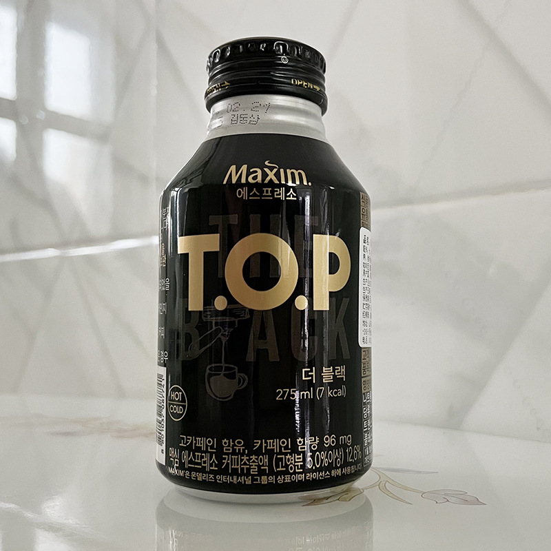 Maixin Top Coffee Latte Drink Mocha Flavor Ready-To-Drink Coffee Black 275ml Korean Imported Sweet Style