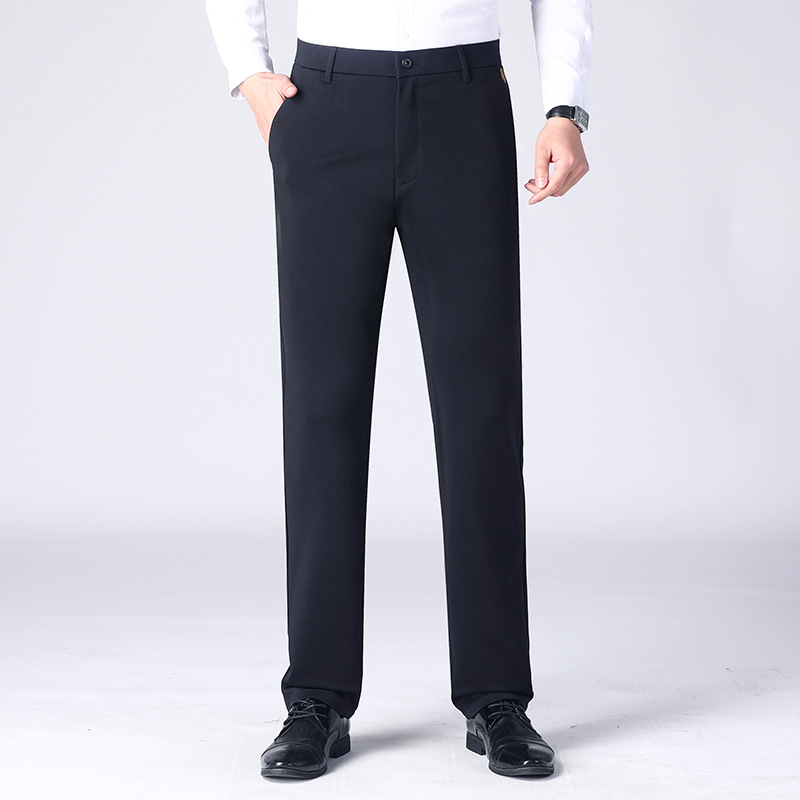 Men's Straight Casual Pants Men's 2023 New Middle-aged Loose Pants Men's Middle-aged and Old Dad Pants Men's Spring and Autumn