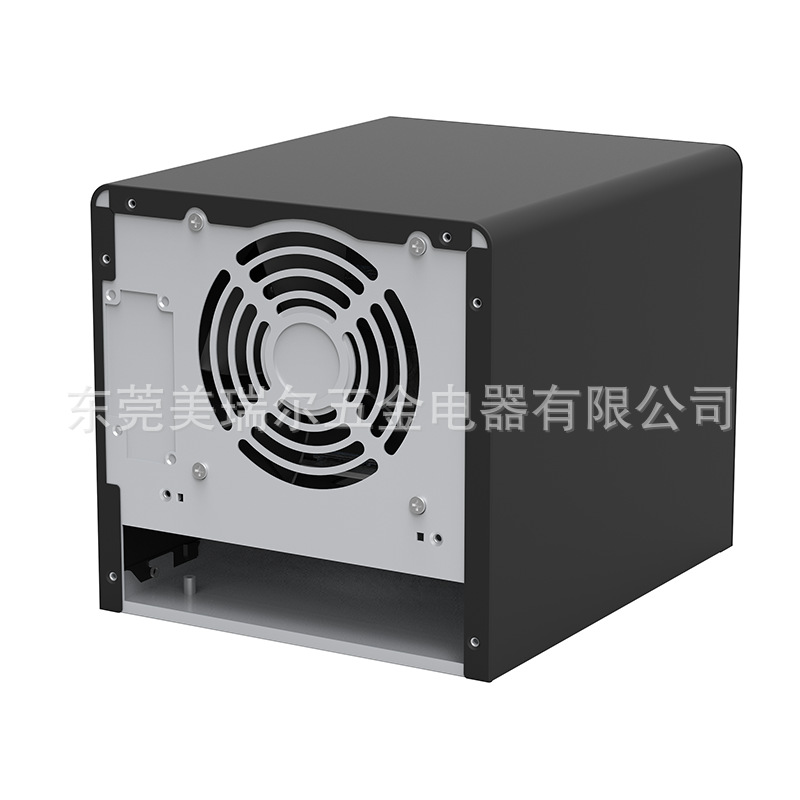 Manufacturer Hot Selling Black Square Nas Storage Chassis Server 4-Bay Aluminum Alloy Panel Computer Chassis