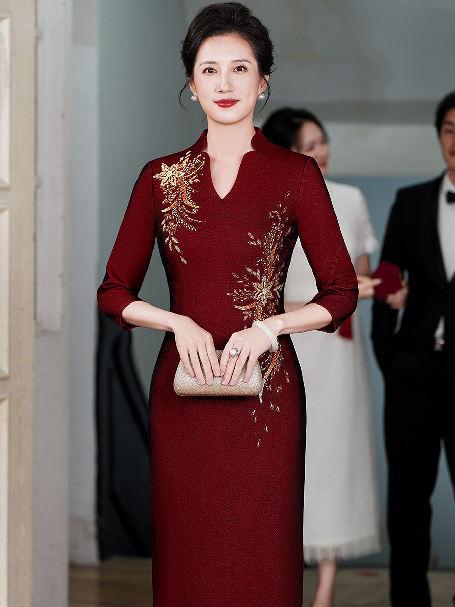 2025 Xi mother suit high-end mother dress wedding dress young new Xi mother-in-law wedding dress generation