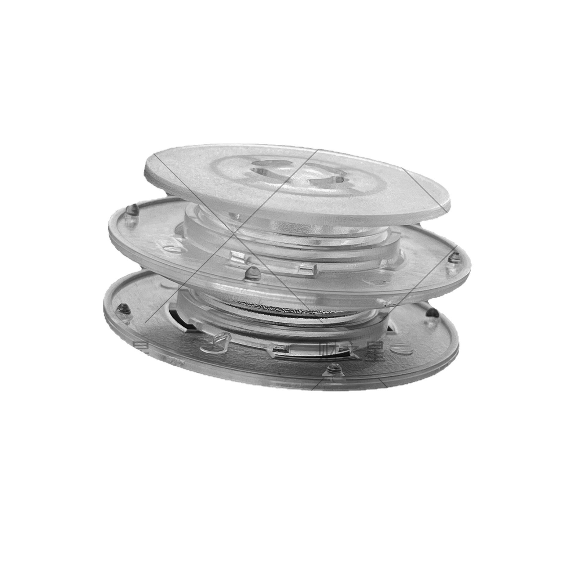 25mm aperture transparent car foot pad buckle double-layer foot pad buckle fixed detachable processable