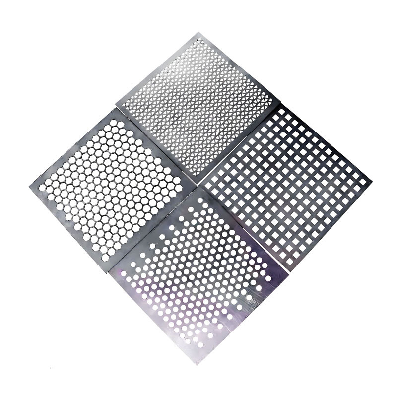 Stainless Steel Metal Perforated Decorative Mesh Silencer Noise Reduction Perforated Board Round Hole Filter Mesh Thickened Wear-Resistant Irregular Shape