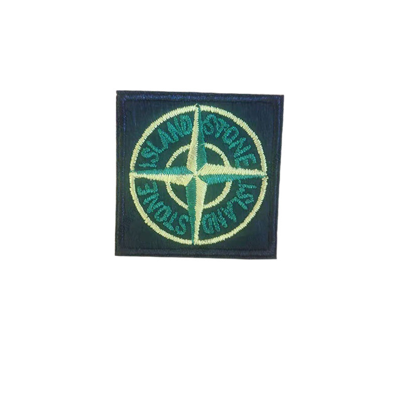 Weaving logo button island button embroidered logo tag badge collar logo in stock label ghost armband armband stone cloth logo