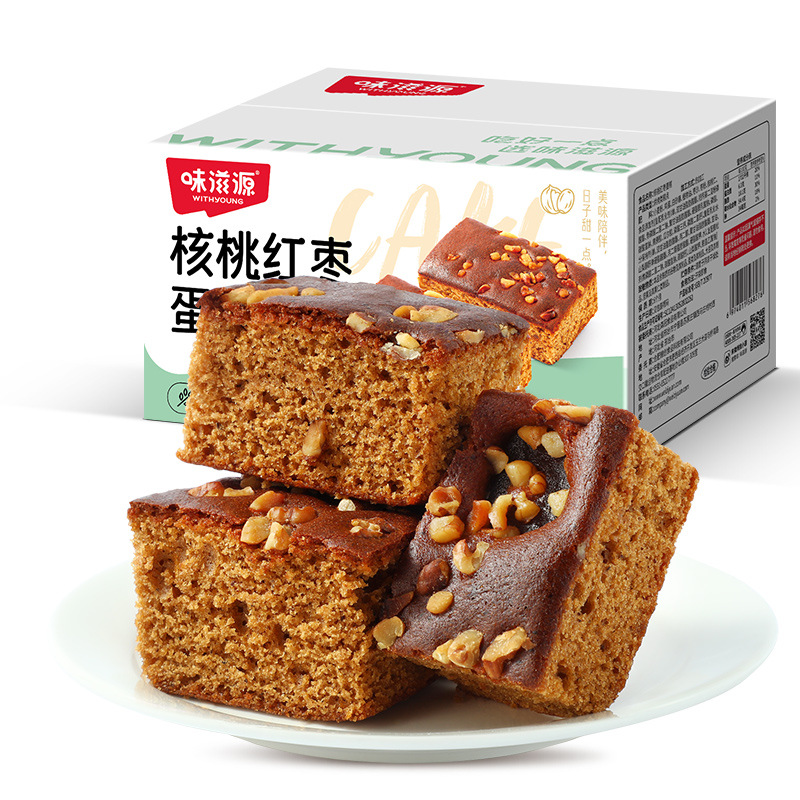 Weiziyuan walnut red date cake 400g snack breakfast full belly bread leisure office snack products