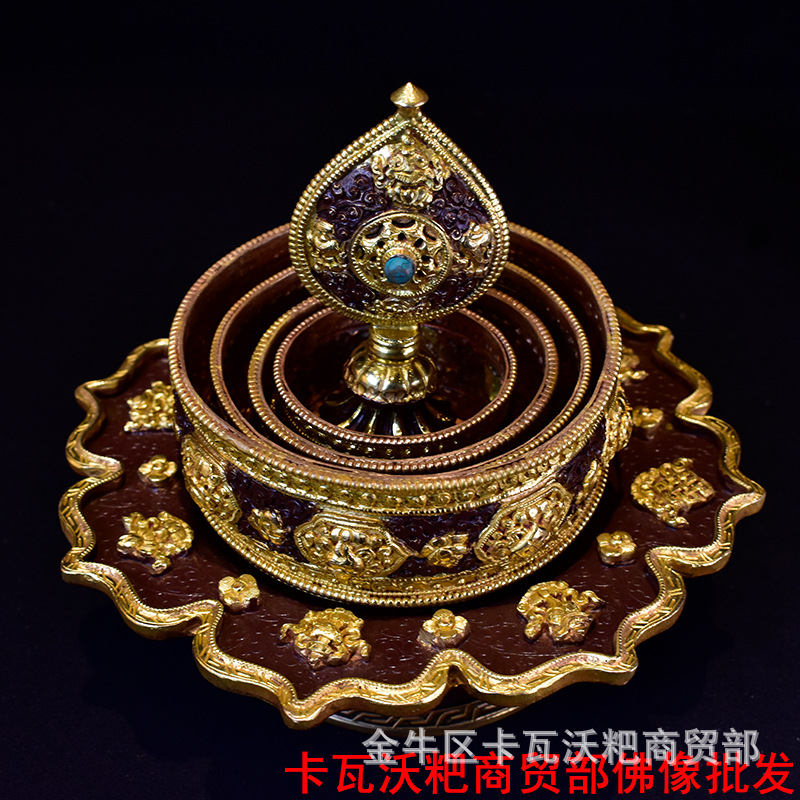 Man Cha Luo Manza Plate Nepal Supply Ornaments Copper Handmade Carved Copper Manza Plate