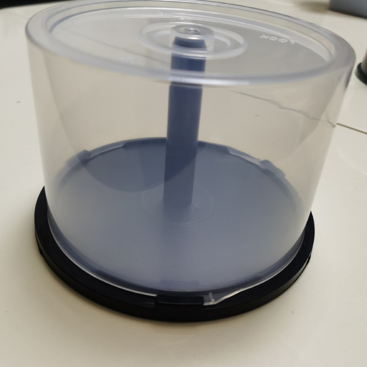 Disc Empty Barrel Pudding Barrel 50 Pieces Plastic Barrel Heaven and Earth Cover CD Transparent Box DVD Storage VCD Storage Disc Barrel