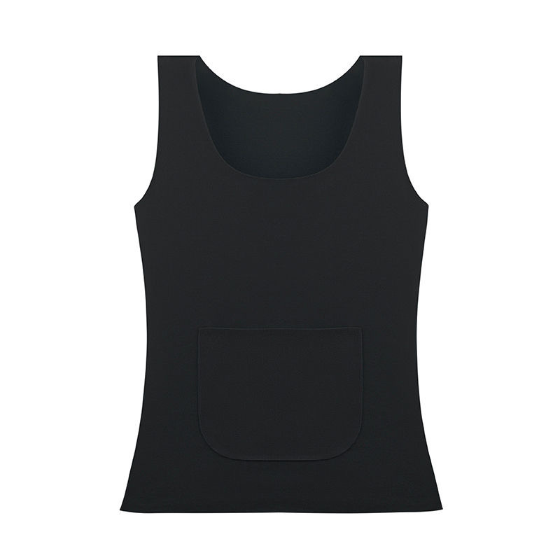 [front and rear pockets] warm vest trembling pocket double pockets with hot plus thick velvet base cold underwear