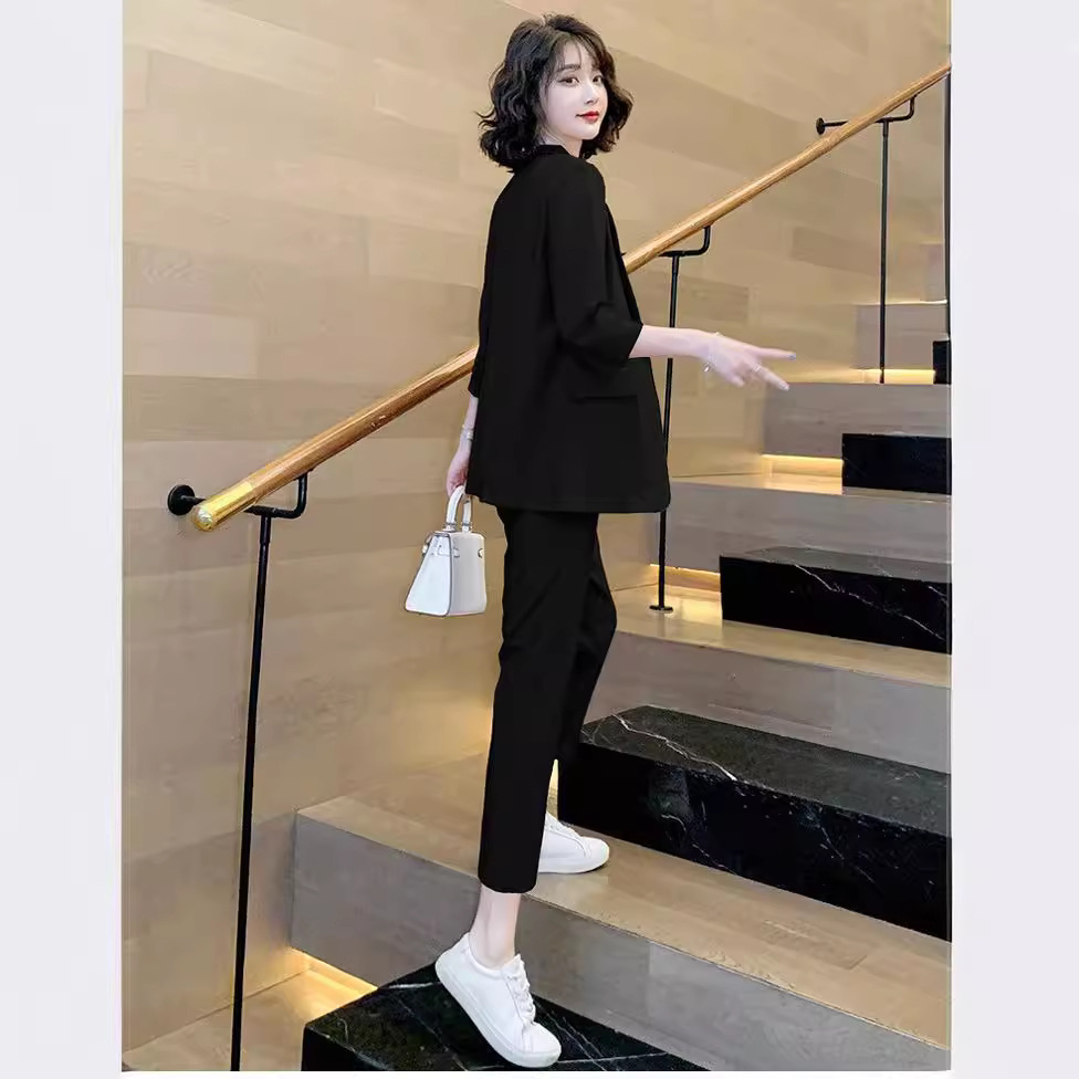 Suit Jacket Women's Spring and Summer New Fashion Elegant chubby girl Business Wear Casual Internet Celebrity Suit suit 8019