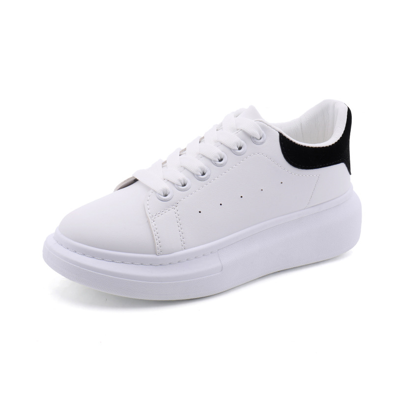 McQueen white shoes women's thick-soled Spring and Autumn New height increasing daddy shoes Net red trendy ins trendy casual sports shoes