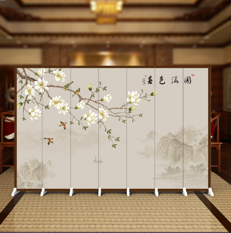 Перегородка для гостиной, китайская, мобильная, складная, для отелей