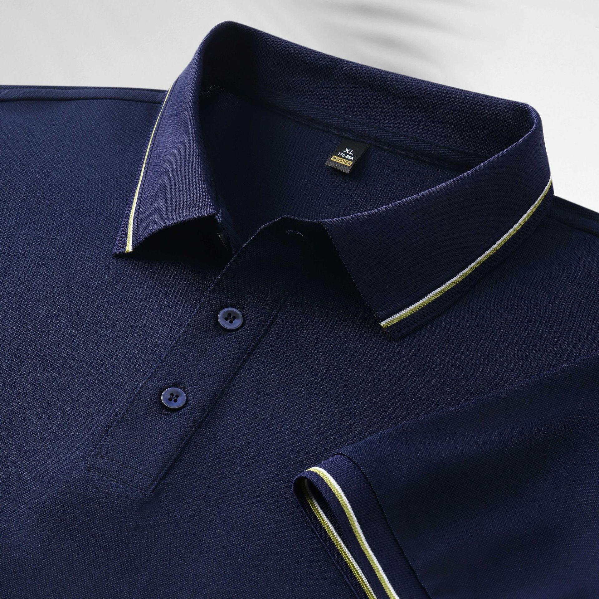 Solid Color Short-Sleeved Lapel Polo Shirt Customized Business Casual Classy Shirt Collar T-Shirt Comfortable and Breathable Work Clothes