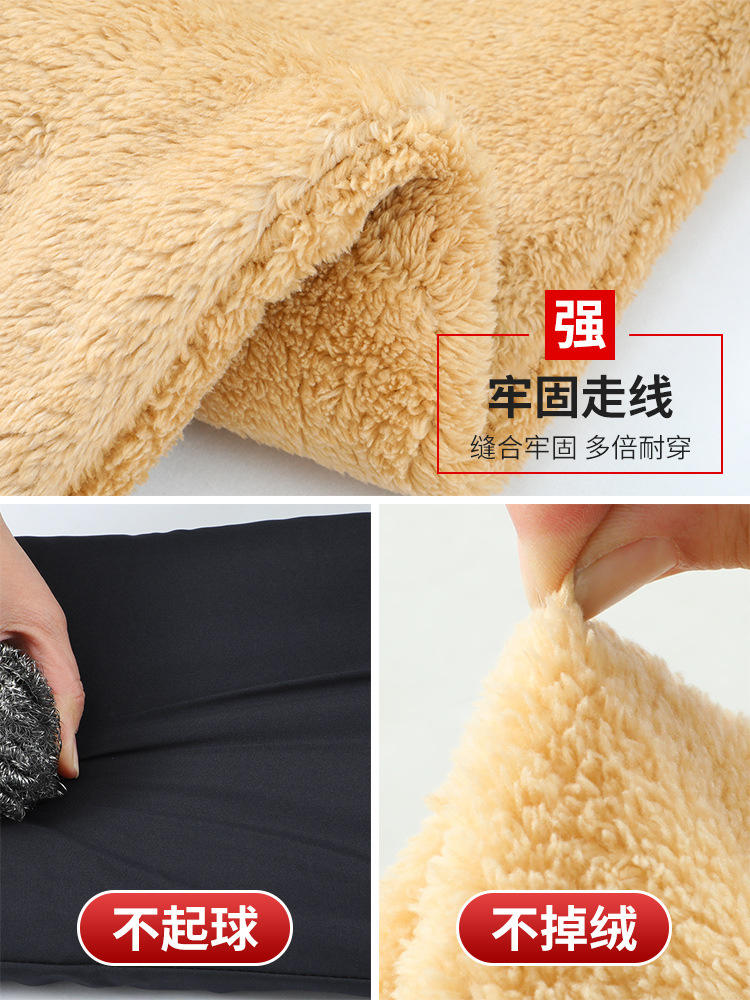 Winter Dad's Cotton Pants Outer Wear Fleece-lined Pants Middle-aged and Elderly Men's High Waist Warm Thickened Lamb Fleece Casual Pants