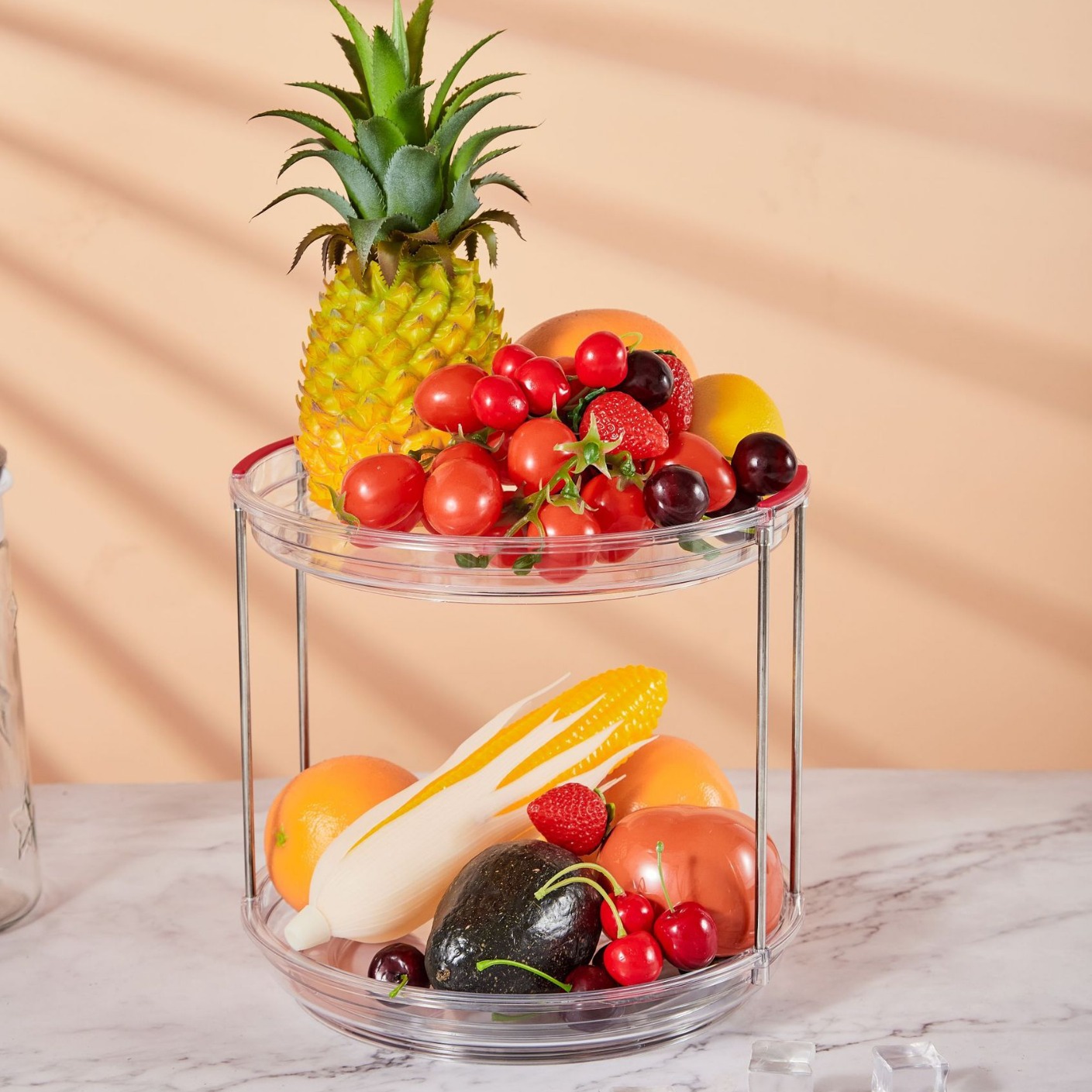 Japanese Kitchen Seasonings Shelf Rotatable Tray Oil Salt Sauce Vinegar Desktop Storage Tray