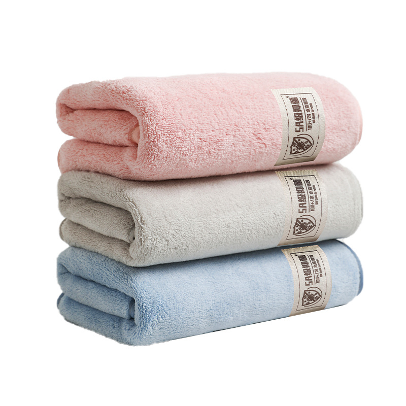 Jialiya Towel Coral Velvet 5A Antibacterial Adult Face Towel Absorbent Soft Bath Cleansing Face Dry Hair Towel