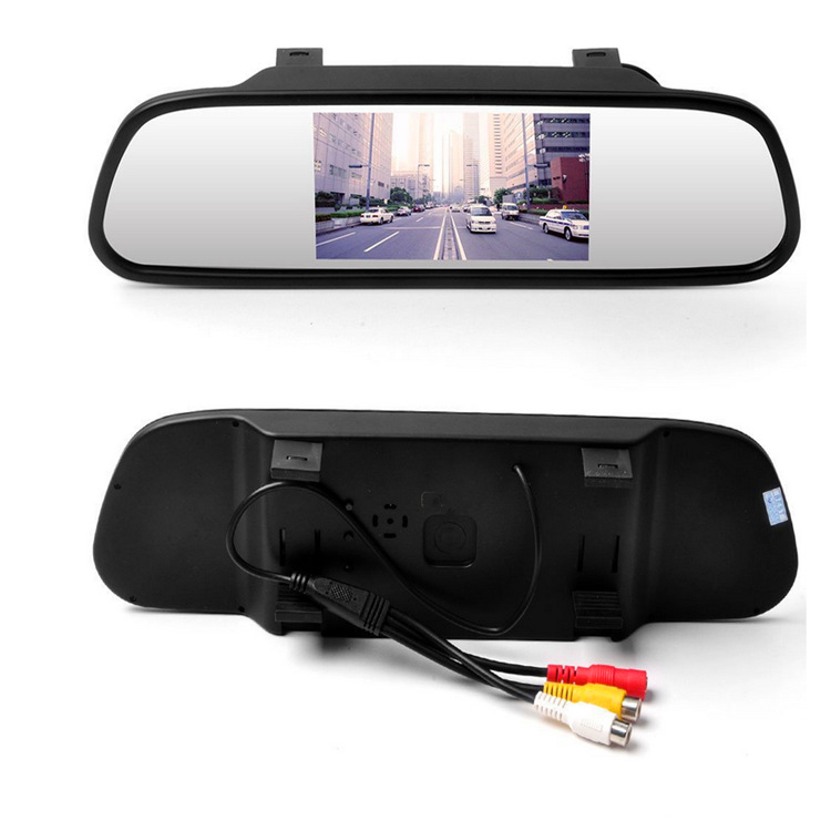 Hot sale New 4.3 inch rearview mirror display car HD LCD digital screen reversing priority DVD display
