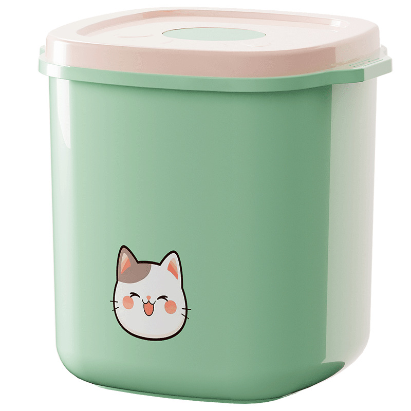 Pet grain storage bucket negative pressure cat food dog food storage bucket moisture-proof dust-proof sealed bucket cat 10kg pet supplies