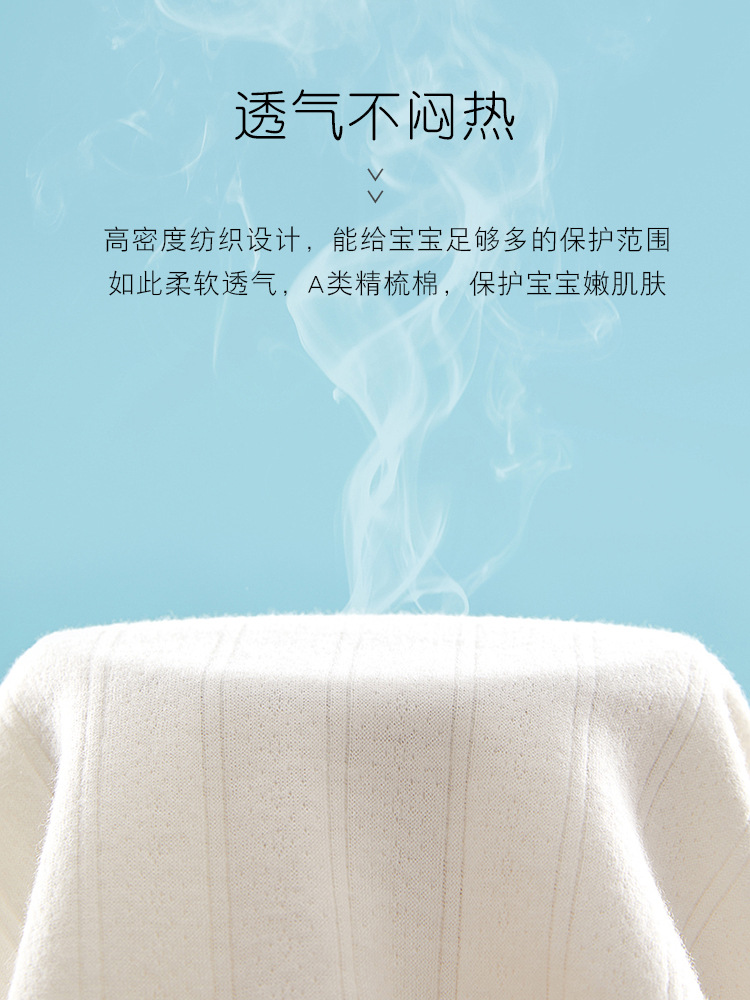 Baby's long-sleeved pajamas, suit pure cotton thermal underwear, two-piece home wear, girls' long-sleeved pajamas base