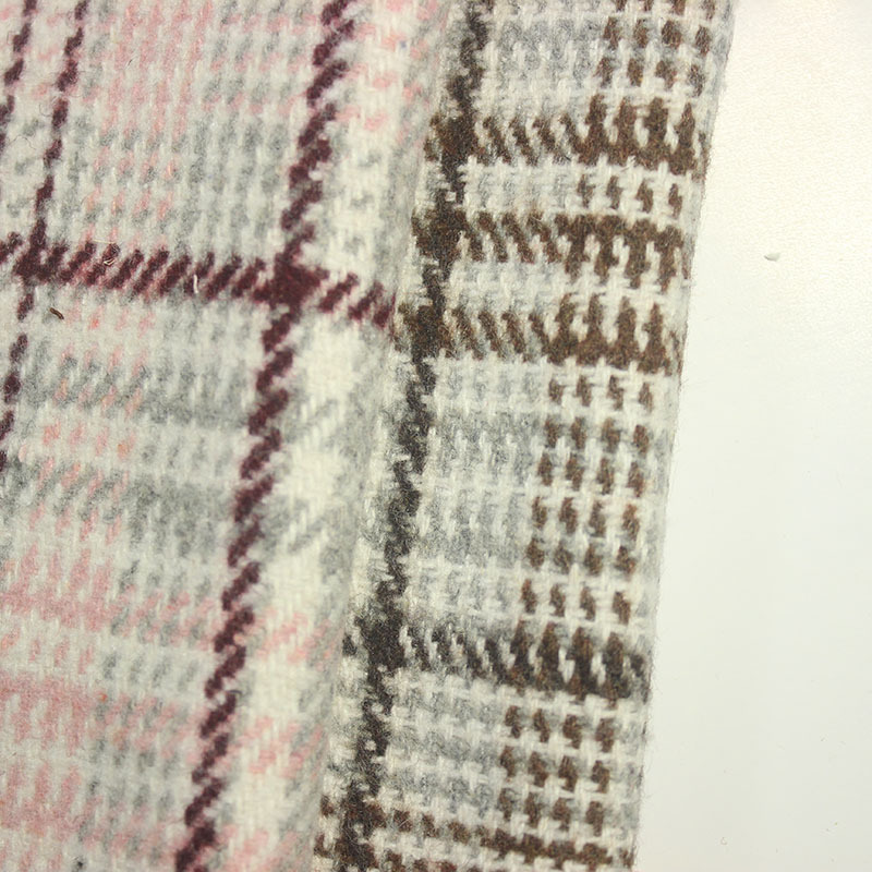 Factory Thickened Double-Sided Small Houndstooth Plaid Woolen Fabric Autumn and Winter Coat Fashion Home Fabric