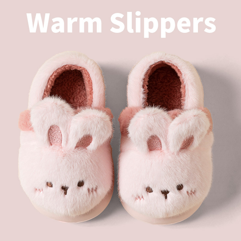 Детские хлопковые тапочки осень и зима новые домашние теплые мультяшные для мальчиков и девочек средние и большие новые тапочки с задником