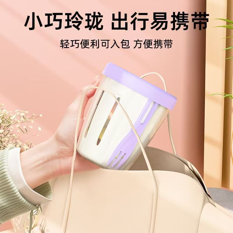Ins Take-out Picnic with Fork Double Layer Dipping Water Cup Wind Fruit Cup Breakfast Salah Cup Use Portable Box
