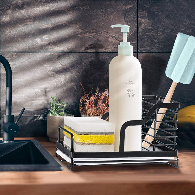 Изготовленная на заказ подставка для хранения из нержавеющей стали для раковины губка подставка для мыла с дренажным баком