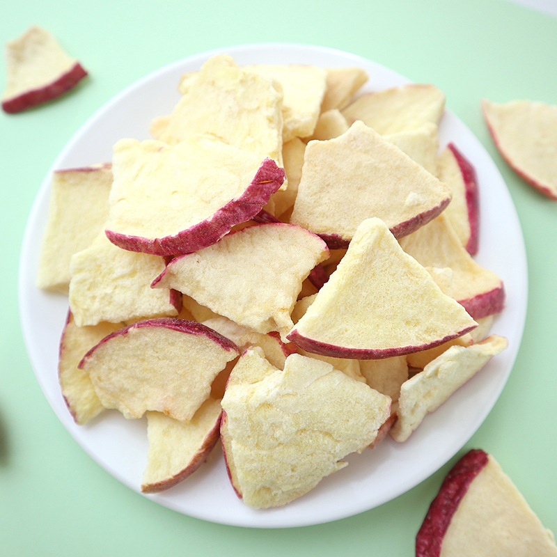 FD freeze-dried apple slices with skin factory bulk wholesale casual snacks freeze-dried fruit apple chips