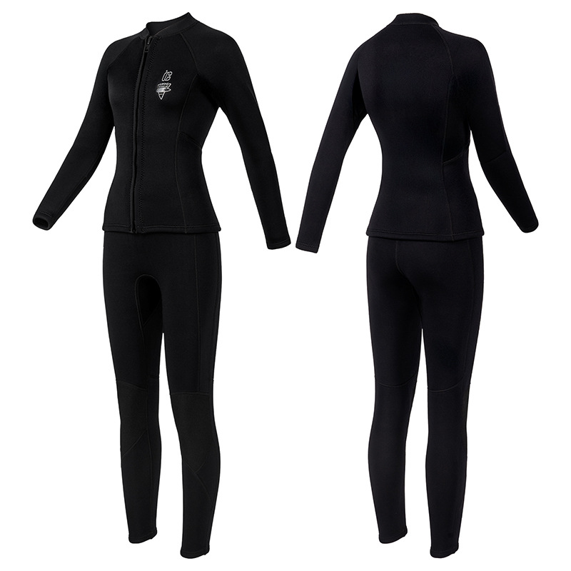 3mm Diving Suit Men's Split Diving Suit Women's Long Sleeve Cold-proof Warm Diving Top Pants Snorkeling Surfing Swimsuit
